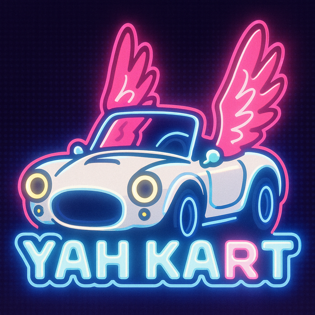 YAH KART neon emblem